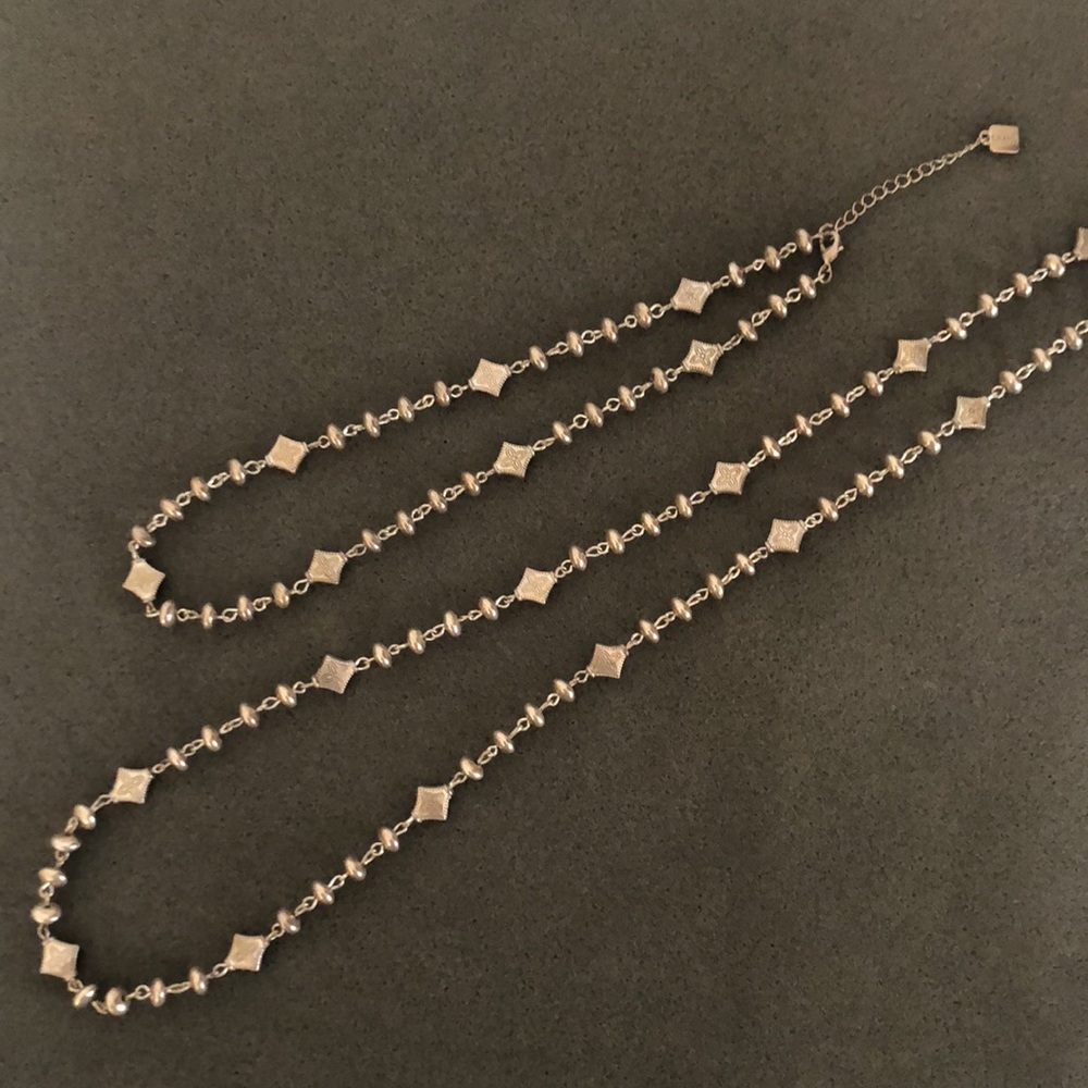 2 Matching Silver Necklaces by Chaps - Picture 2 of 14